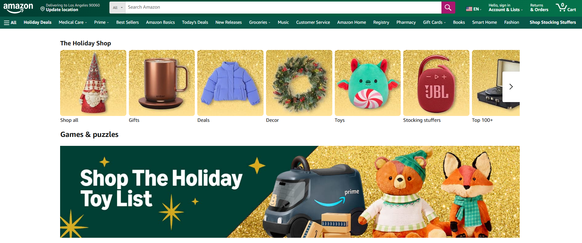 Amazon's &ldquo;Holiday Toy List&ldquo;