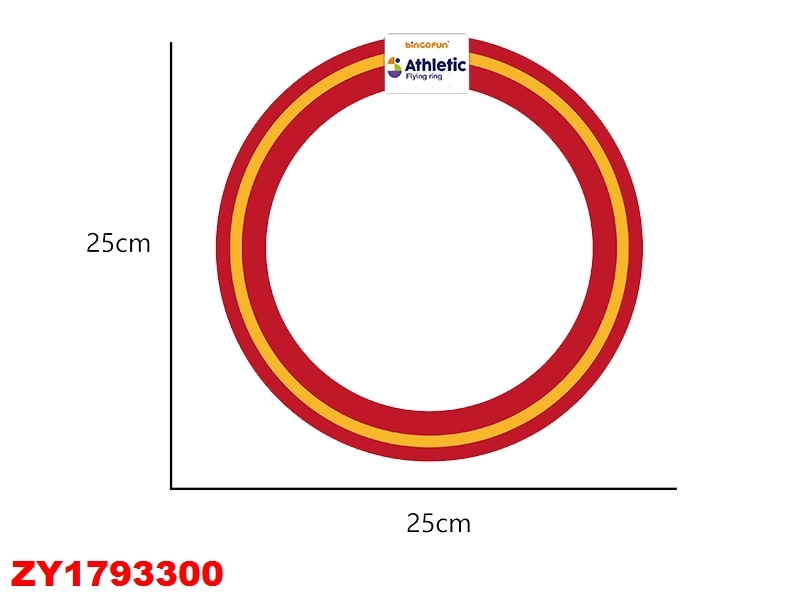 ZY1793300 - FLYING DISK&mdash;25 cm diameter flying ring (red) ZY1793300